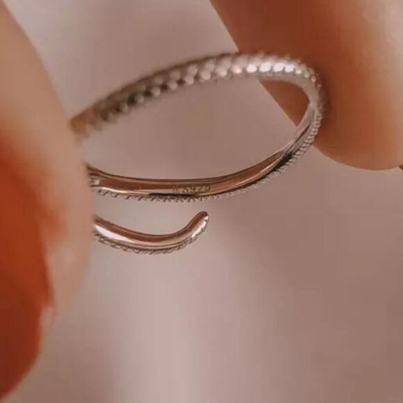 925 Sterling Silver Snake Ring - Picture 2 of 8